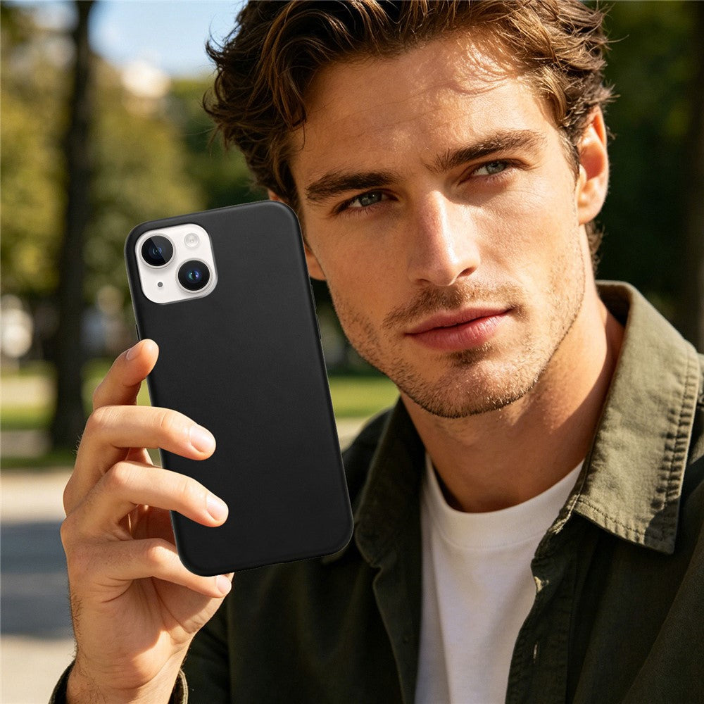 For iPhone 15 Case Soft TPU Anti-Drop Non-Slip Texture Phone Cover