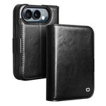 QIALINO For iPhone Fold Case Genuine Cow Leather Stand Wallet Phone Cover