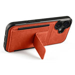 FORWENW F9 Series for iPhone 17 Case PU Leather + TPU RFID Blocking Card Holder Kickstand Phone Cover
