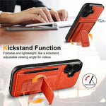 FORWENW F9 Series for iPhone 17 Case PU Leather + TPU RFID Blocking Card Holder Kickstand Phone Cover