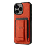 FORWENW F9 Series for iPhone 16 Pro Max Case PU Leather + TPU RFID Blocking Card Holder Kickstand Phone Cover