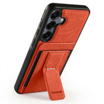 FORWENW F9 Series for Samsung Galaxy S23 FE Case PU Leather + TPU RFID Blocking Card Holder Kickstand Phone Cover