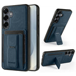 FORWENW F9-serien för Samsung Galaxy A15 5G-skal i PU-läder + TPU RFID-blockerande korthållare, stativ, mobilskal