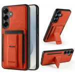 FORWENW F9-serie til Samsung Galaxy S24 FE-cover PU-læder + TPU RFID-blokerende kortholder støtteben telefoncover