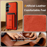 FORWENW F9-serie til Samsung Galaxy S24 FE-cover PU-læder + TPU RFID-blokerende kortholder støtteben telefoncover