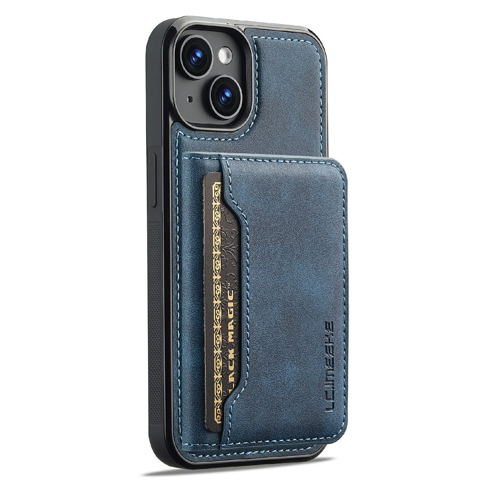 LC.IMEEKE L7 Series for iPhone 14 / 13 Magnetic Case Leather + TPU Phone Cover with Detachable Card Holder