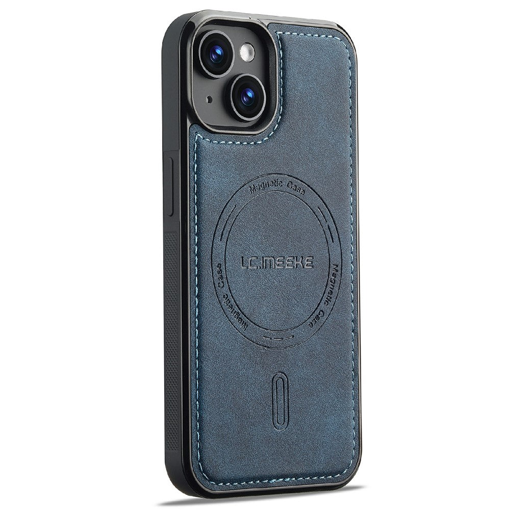 LC.IMEEKE L7 Series for iPhone 14 / 13 Magnetic Case Leather + TPU Phone Cover with Detachable Card Holder