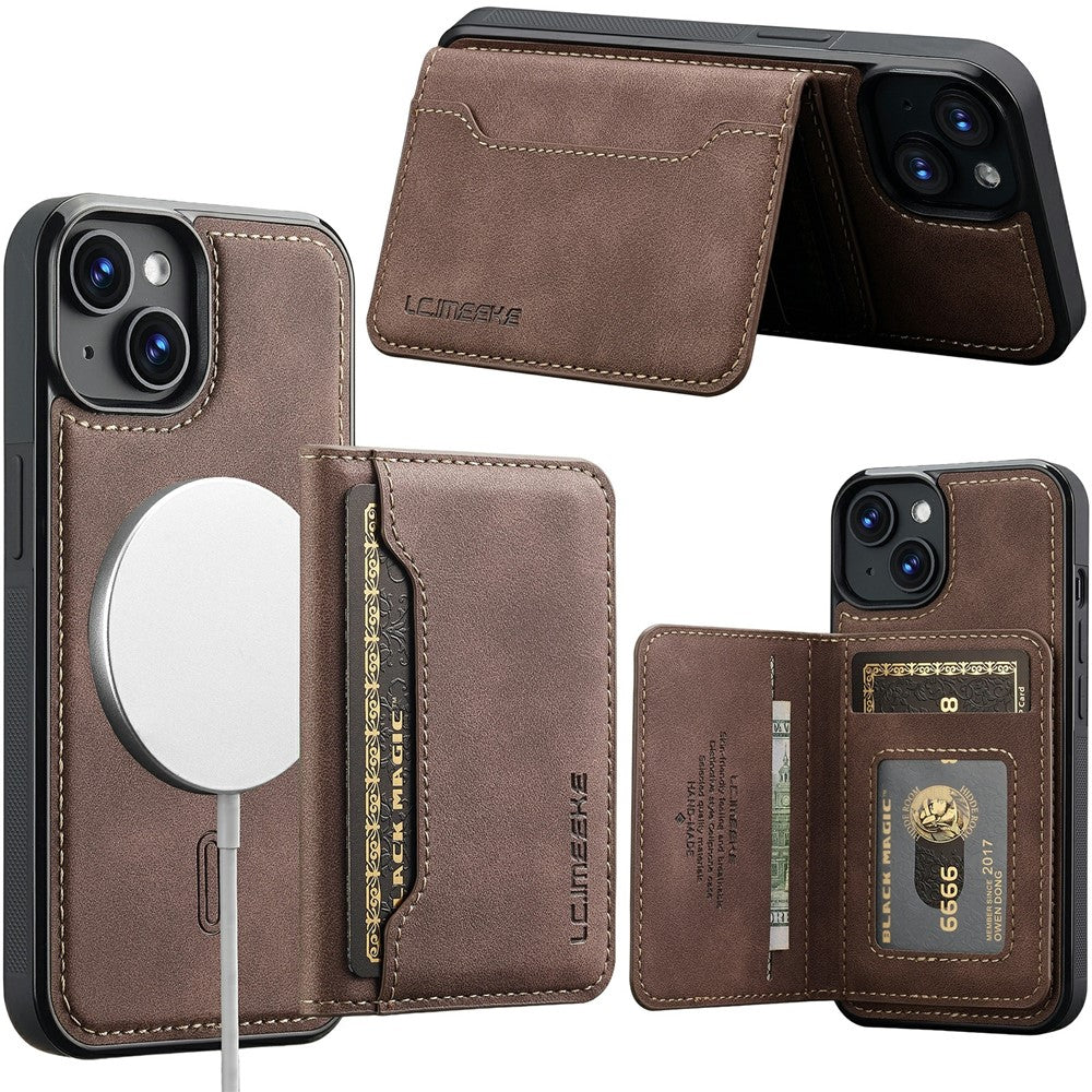 LC.IMEEKE L7-serien til iPhone 13 mini / 12 mini Magnetisk Cover Læder + TPU Telefoncover med Aftagelig Kortholder