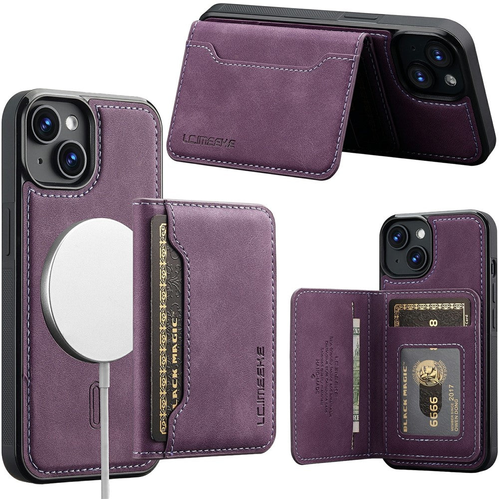 LC.IMEEKE L7-serien til iPhone 13 mini / 12 mini Magnetisk Cover Læder + TPU Telefoncover med Aftagelig Kortholder
