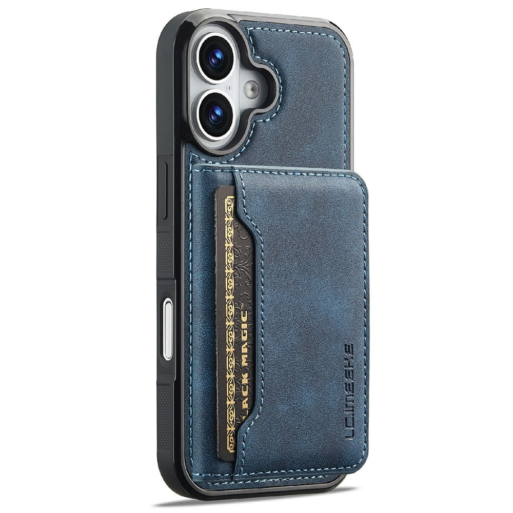 LC.IMEEKE L7-serien til iPhone 17 Magnetisk etui Læder + TPU telefoncover med aftagelig kortholder