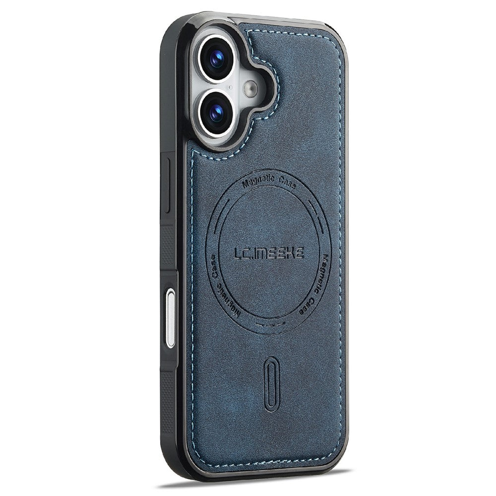 LC.IMEEKE L7-serien til iPhone 17 Magnetisk etui Læder + TPU telefoncover med aftagelig kortholder