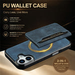 LC.IMEEKE L7-serien til iPhone 17 Magnetisk etui Læder + TPU telefoncover med aftagelig kortholder