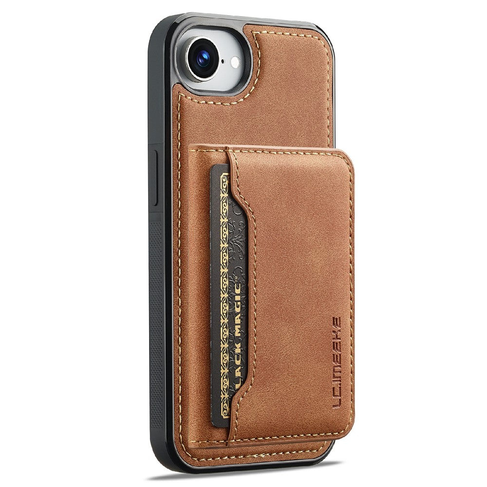 LC.IMEEKE L7 Series til iPhone 17e / 16e Magnetisk cover Læder + TPU Telefoncover med aftagelig kortholder
