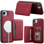 LC.IMEEKE L7 Series til iPhone 17e / 16e Magnetisk cover Læder + TPU Telefoncover med aftagelig kortholder