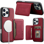 LC.IMEEKE L7 Series til iPhone 16 Pro Magnetisk cover i læder + TPU med aftagelig kortholder