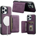 LC.IMEEKE L7 Series til iPhone 16 Pro Magnetisk cover i læder + TPU med aftagelig kortholder