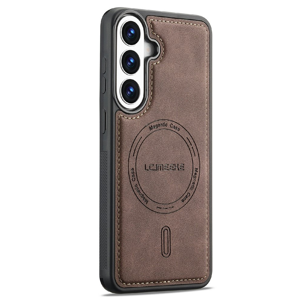 LC.IMEEKE L7-serien för Samsung Galaxy S24 FE magnetiskt fodral i läder + TPU-mobilfodral med avtagbar korthållare