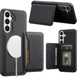 LC.IMEEKE L7-serien för Samsung Galaxy S24 FE magnetiskt fodral i läder + TPU-mobilfodral med avtagbar korthållare