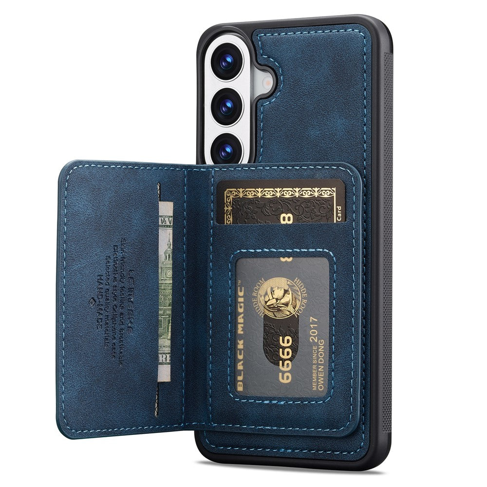 LC.IMEEKE L7-serien til Samsung Galaxy S25 / Galaxy S24 magnetisk læder + TPU-mobilcover med aftagelig kortholder