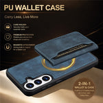 LC.IMEEKE L7-serien til Samsung Galaxy S25 / Galaxy S24 magnetisk læder + TPU-mobilcover med aftagelig kortholder