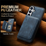 LC.IMEEKE L7-serien til Samsung Galaxy S25 / Galaxy S24 magnetisk læder + TPU-mobilcover med aftagelig kortholder