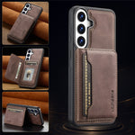LC.IMEEKE L7-serien för Samsung Galaxy S26 FE / Galaxy S25 FE Magnetiskt fodral i läder + TPU-mobilskal med avtagbar korthållare
