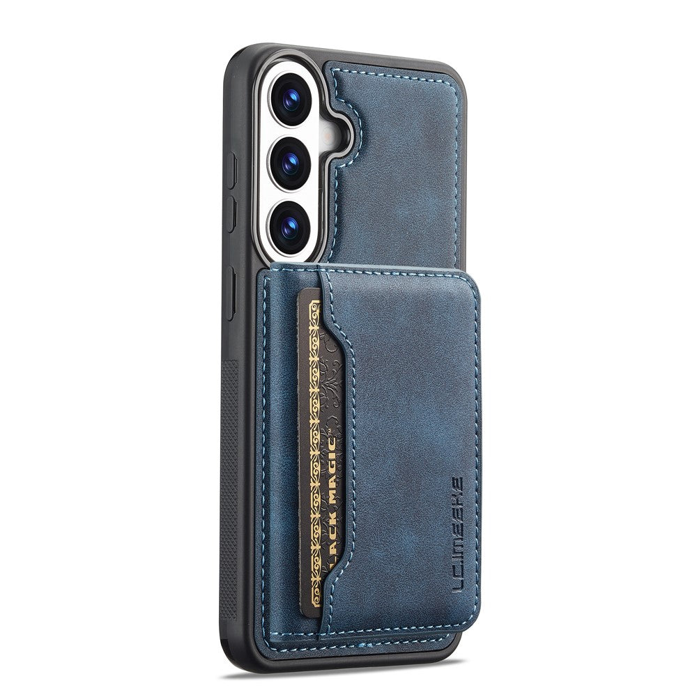 LC.IMEEKE L7 Series for Samsung Galaxy S26+ Magnetic Case Leather + TPU Phone Cover with Detachable Card Holder
