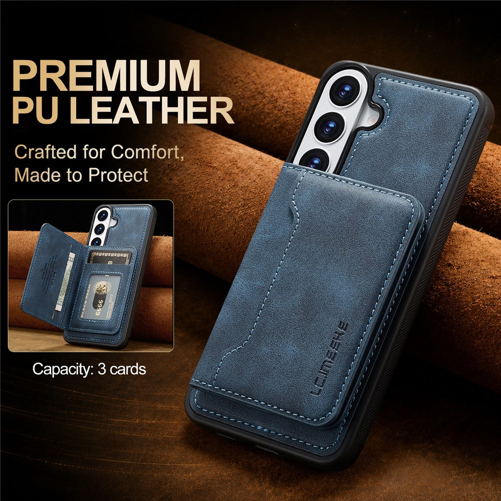 LC.IMEEKE L7-serien magnetisk læder + TPU-mobilcover til Samsung Galaxy S26+ med aftagelig kortholder