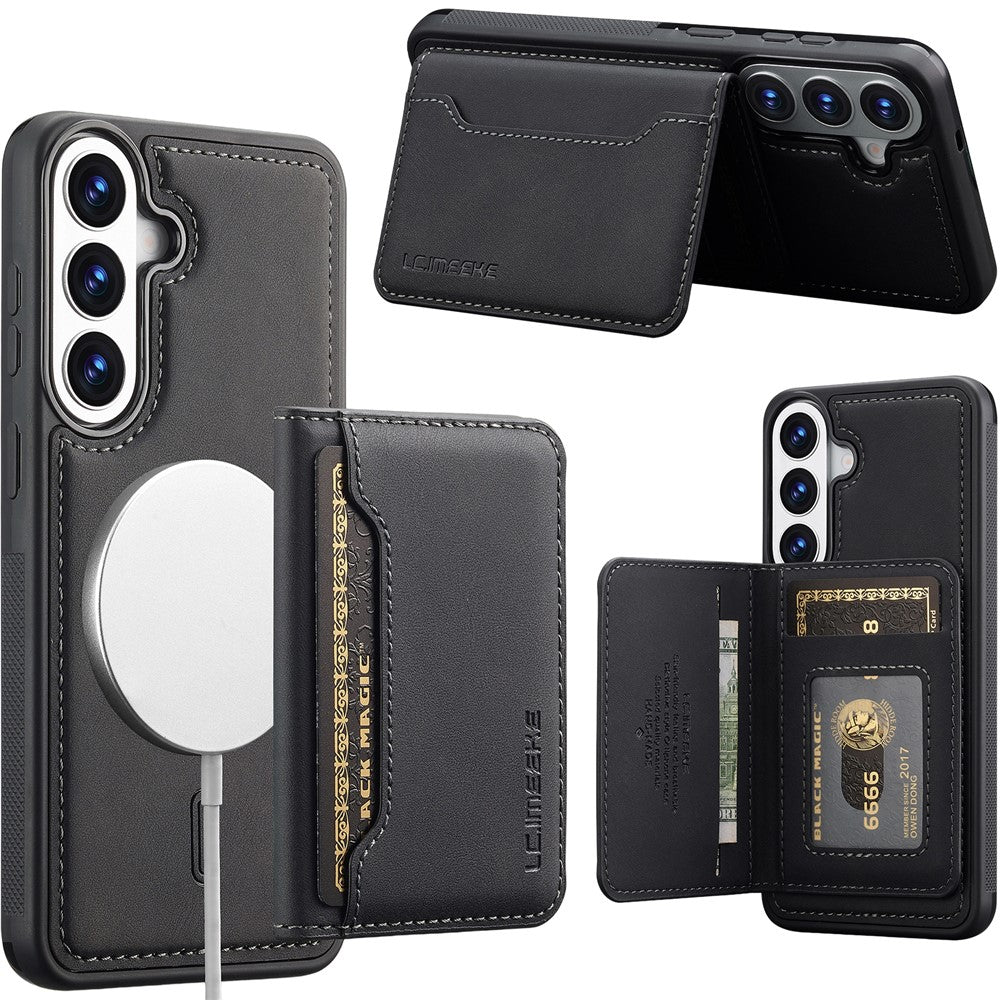 LC.IMEEKE L7-serie til Samsung Galaxy A57 5G magnetisk cover i læder + TPU-telefoncover med aftagelig kortholder