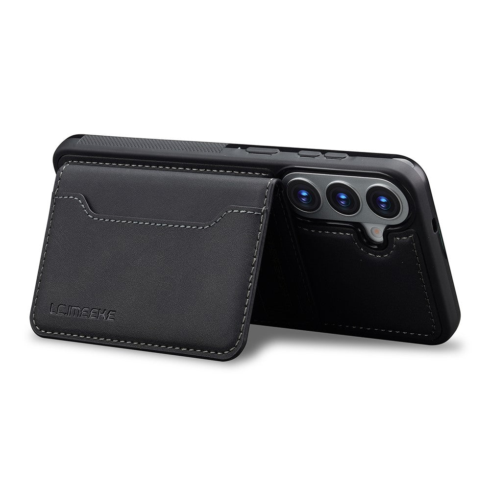 LC.IMEEKE L7-serie til Samsung Galaxy A57 5G magnetisk cover i læder + TPU-telefoncover med aftagelig kortholder