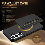 LC.IMEEKE L7-serie til Samsung Galaxy A57 5G magnetisk cover i læder + TPU-telefoncover med aftagelig kortholder