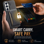 LC.IMEEKE L7-serie til Samsung Galaxy A57 5G magnetisk cover i læder + TPU-telefoncover med aftagelig kortholder