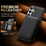 LC.IMEEKE L7-serie til Samsung Galaxy A57 5G magnetisk cover i læder + TPU-telefoncover med aftagelig kortholder