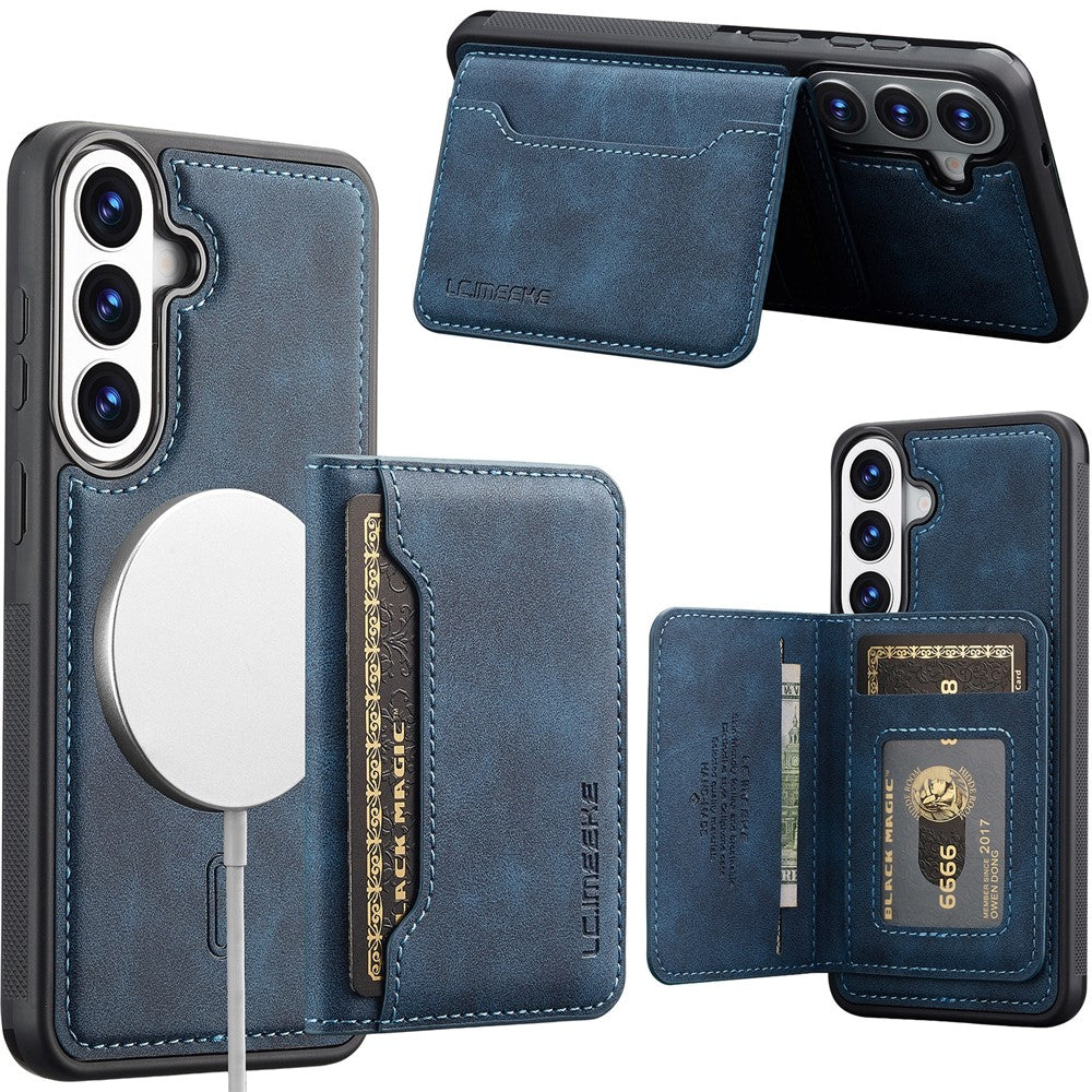 LC.IMEEKE L7-serie til Samsung Galaxy A57 5G magnetisk cover i læder + TPU-telefoncover med aftagelig kortholder