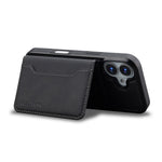 LC.IMEEKE L7-serien til iPhone 16 Plus magnetisk cover i læder + TPU-telefoncover med aftagelig kortholder