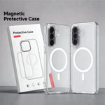 Samsung Galaxy S25 FE Magnetiskt Skal Klar Akryl + TPU Anti-Gult mobilskyddsfodral