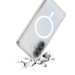 For Samsung Galaxy S26 FE Magnetic Case Clear Acrylic + TPU Anti-Yellow Phone Protective Cover