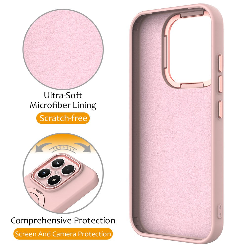 For Xiaomi 17 Magnetic Case Rotating Ring Kickstand TPU + PC Back Cover