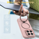 For Xiaomi 17 Magnetic Case Rotating Ring Kickstand TPU + PC Back Cover