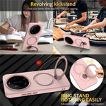 For Xiaomi 17 Ultra 5G Magnetic Case Rotating Ring Kickstand TPU + PC Back Cover