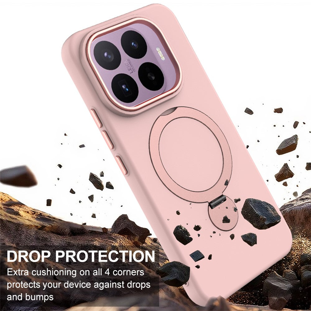 Xiaomi 17T-magnetetui med roterende ringstøtte, TPU + PC-bagside