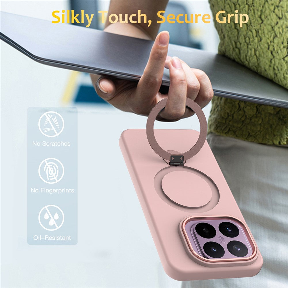 Xiaomi 17T-magnetetui med roterende ringstøtte, TPU + PC-bagside