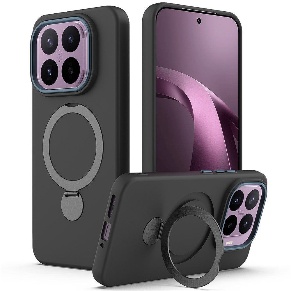 For Xiaomi 17T Magnetic Case Rotating Ring Kickstand TPU + PC Back Cover