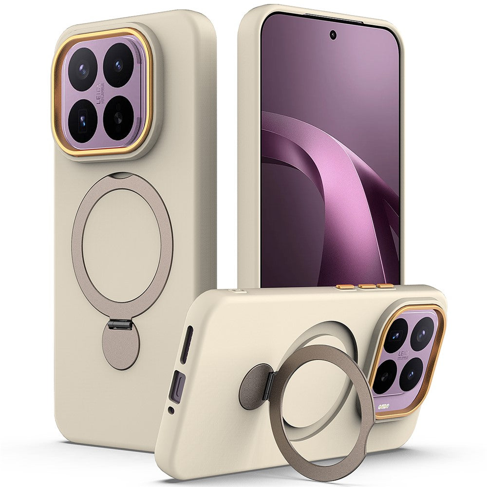 Xiaomi 17T-magnetetui med roterende ringstøtte, TPU + PC-bagside
