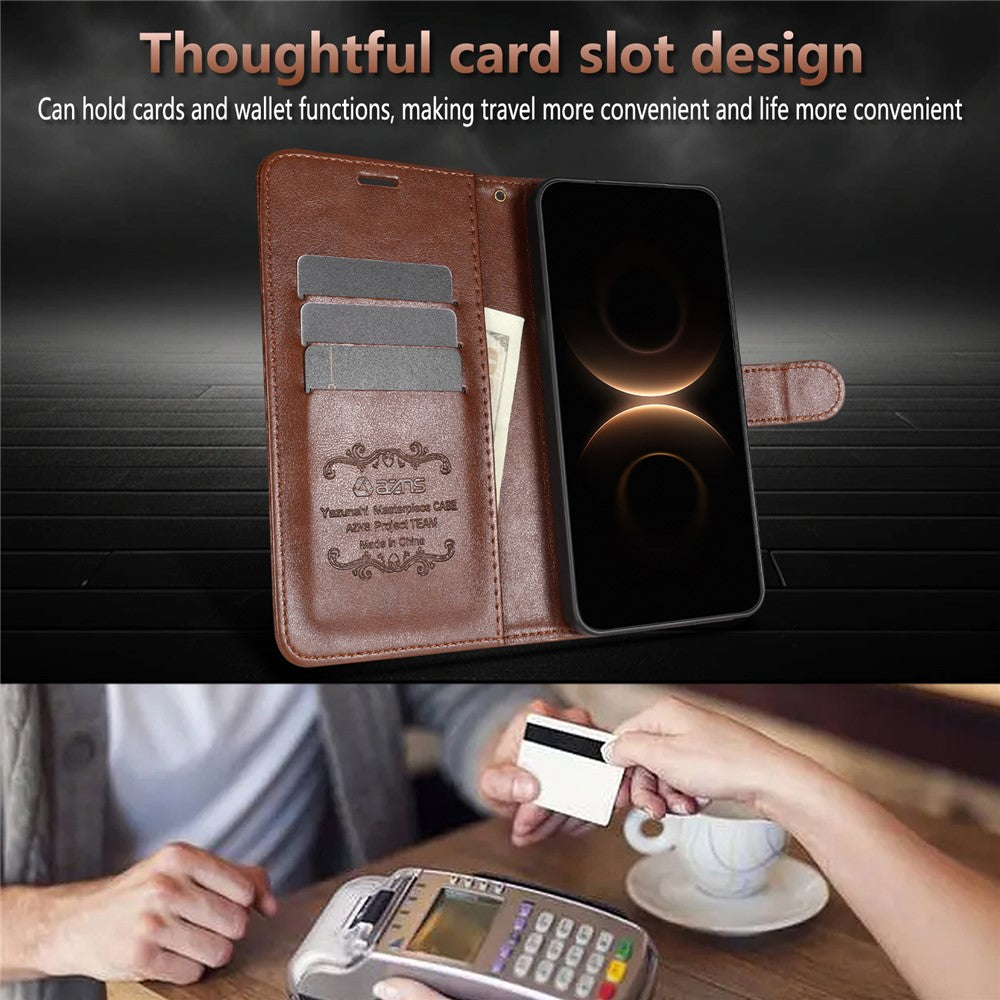 AZNS For Oppo A7 Pro Max 5G Case Anti-Scratch PU Leather Stand Wallet Phone Cover