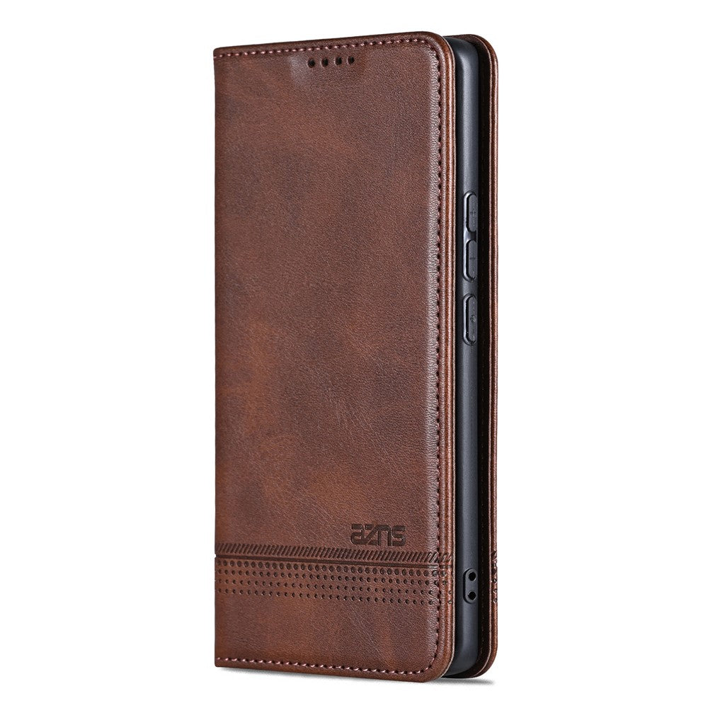 AZNS For Oppo A7 Pro Max 5G Case Cowhide Texture PU Leather Wallet Phone Cover
