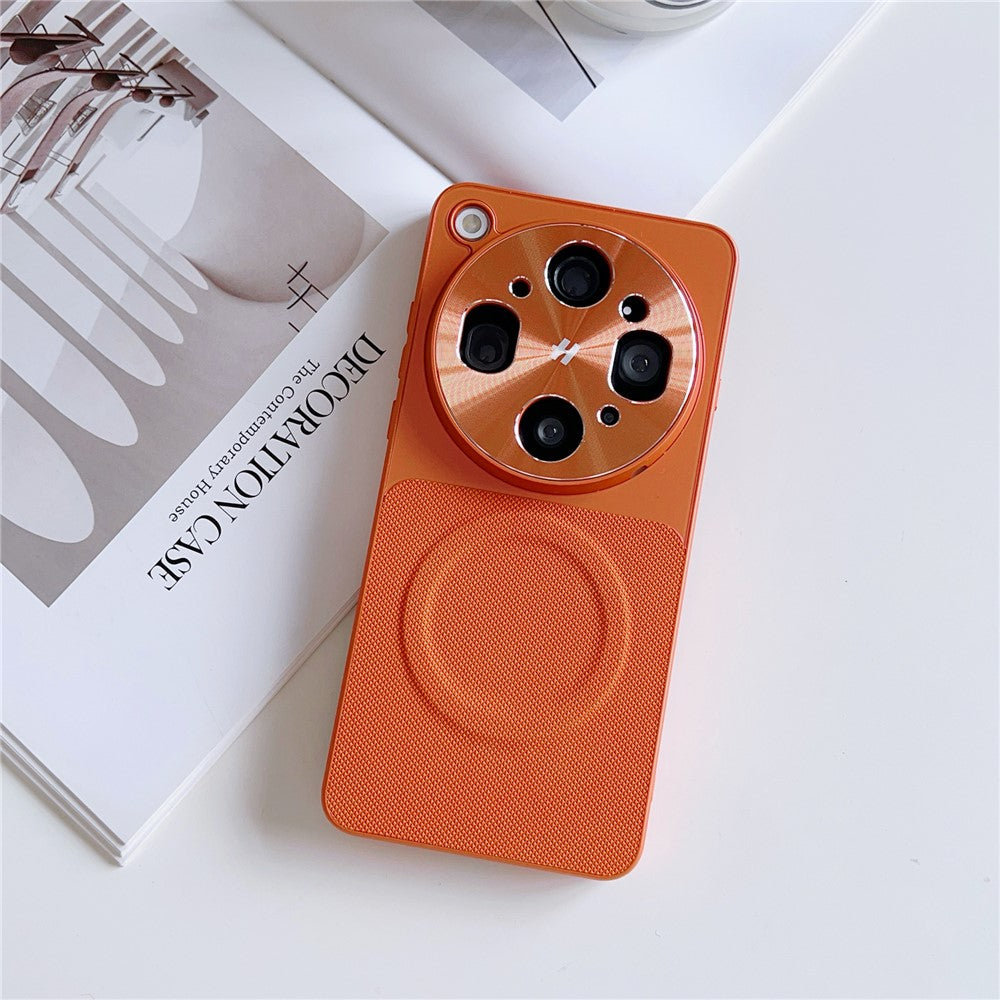 For Oppo Find X9 Ultra 5G Magnetic Case with Detachable Kickstand Grid Texture Tech Fabric Coated PC + TPU Phone Cover