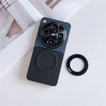 For Oppo Find X9 Ultra 5G Magnetic Case with Detachable Kickstand Grid Texture Tech Fabric Coated PC + TPU Phone Cover