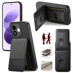 For Xiaomi Redmi Note 17 4G (Global) / Note 17 5G (Global) / Note 17 (India / China) 5G Case Cloth Texture Leather + PC + TPU Phone Cover with RFID Blocking Card Holder