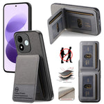 For Xiaomi Redmi Note 17 4G (Global) / Note 17 5G (Global) / Note 17 (India / China) 5G Case Cloth Texture Leather + PC + TPU Phone Cover with RFID Blocking Card Holder